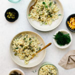 Vegan Dill Pickle Pasta Salad