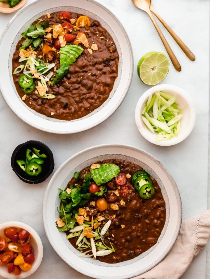 Vegan Black Bean Red Pepper Soup