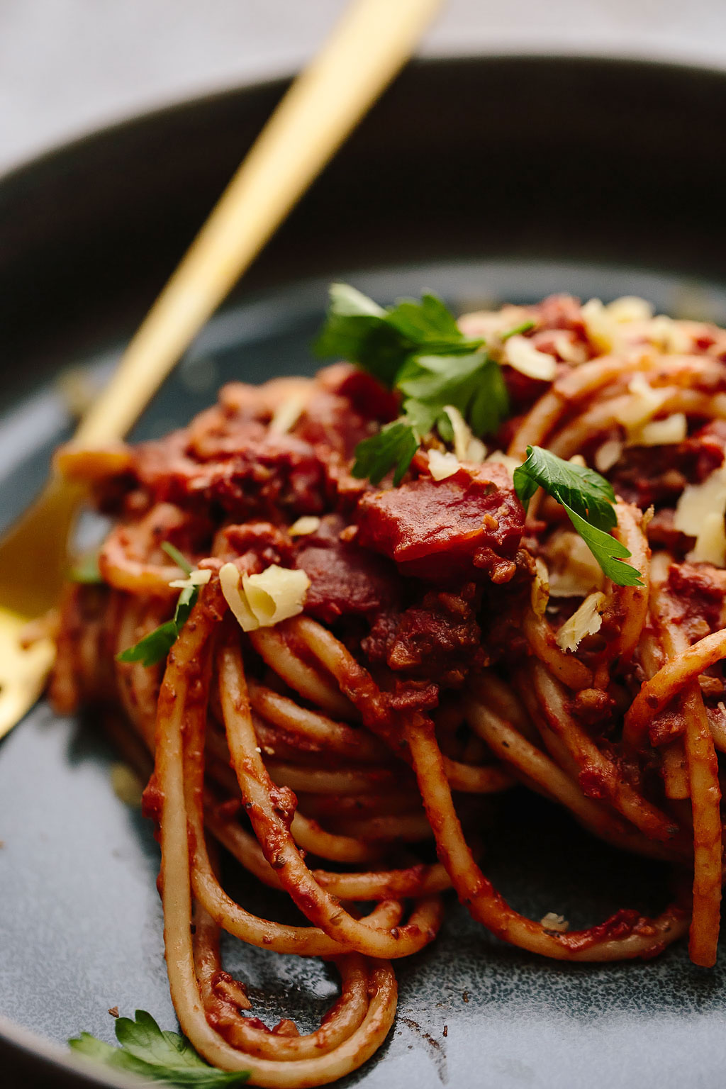 Vegan Walnut Bolognese Sauce Pasta