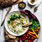 Vegan Cauliflower Cashew Spinach Artichoke Dip