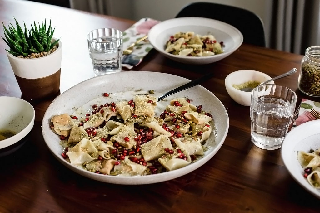 Vegan Pumpkin Ricotta Tortelloni