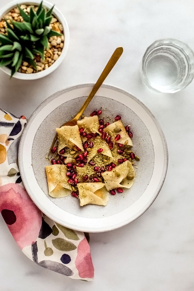 Vegan Pumpkin Ricotta Tortelloni Buttery Sage Sauce