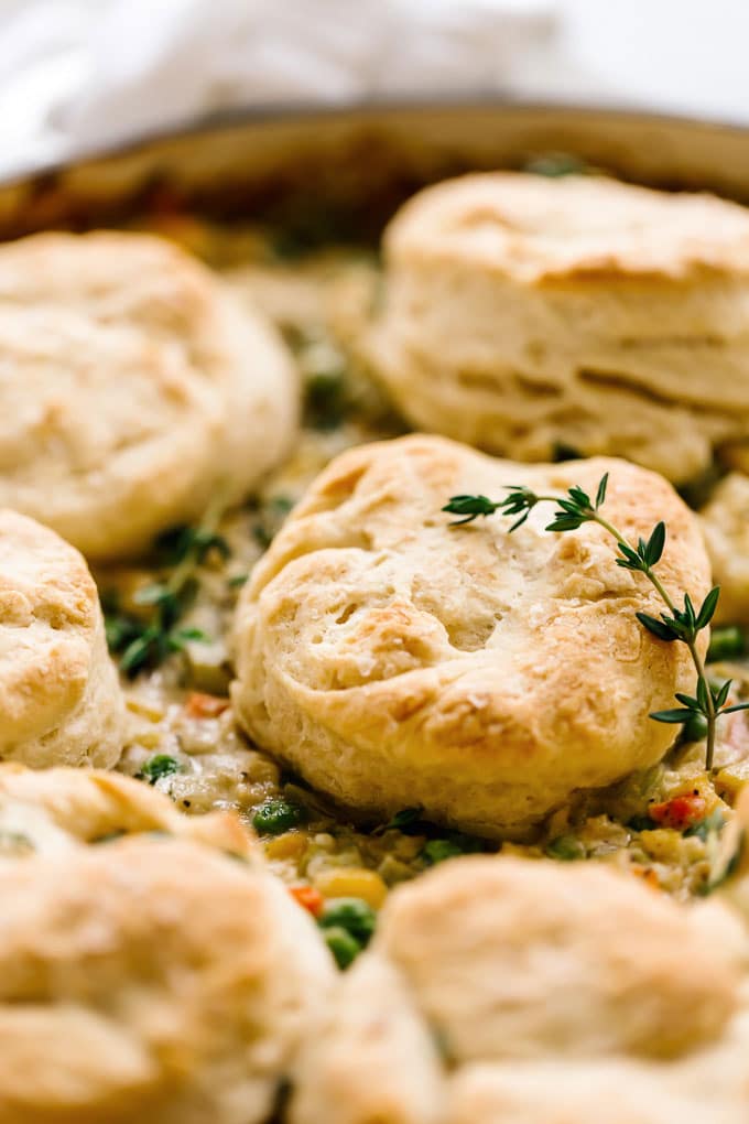 Vegan Cauliflower Pot Pie with Biscuits