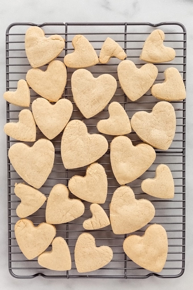 Vegan Iced Sugar Cookie Hearts