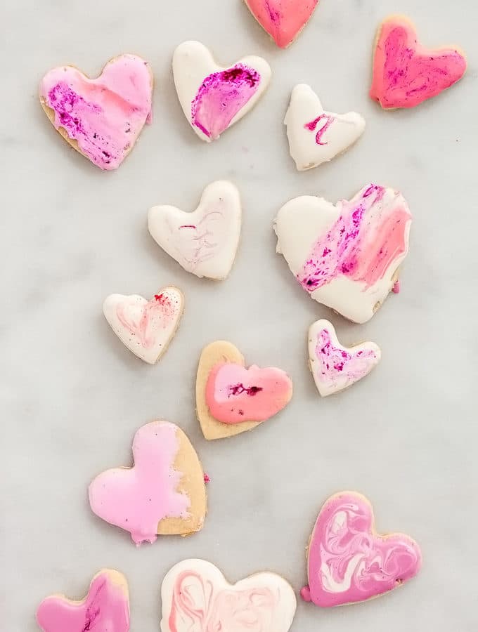 Vegan Iced Sugar Cookie Hearts