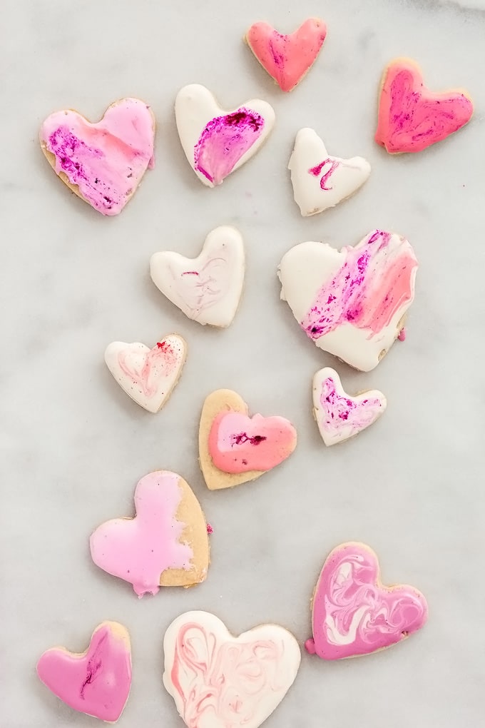 Vegan Iced Sugar Cookie Hearts