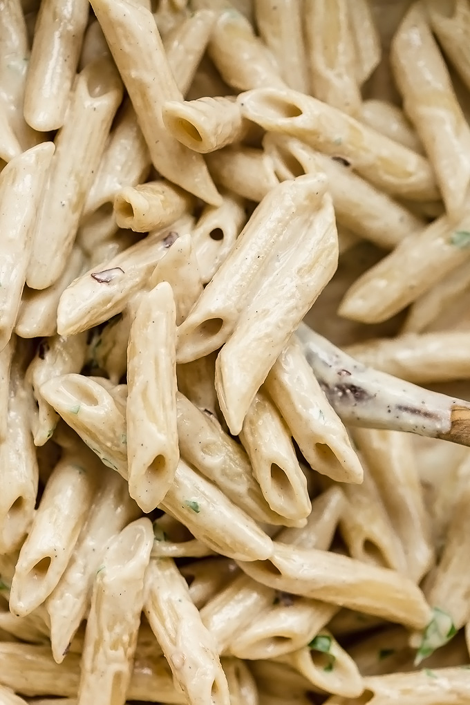 Vegan Tahini Alfredo Pasta