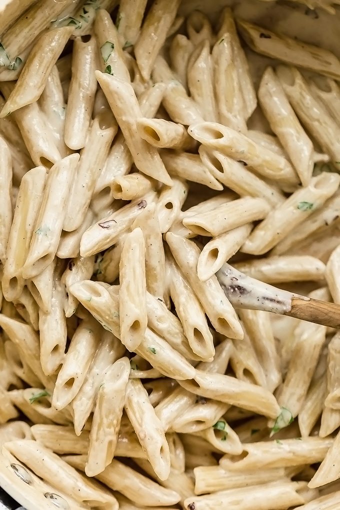 Vegan Tahini Alfredo Pasta