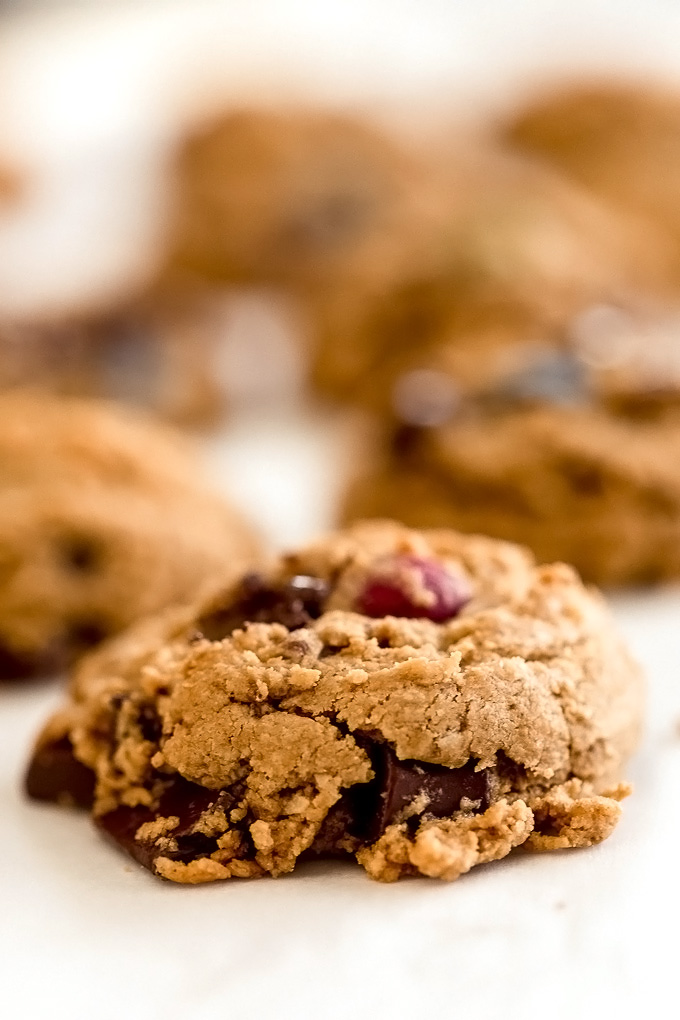 Vegan Chocolate Chunk Monster Cookies