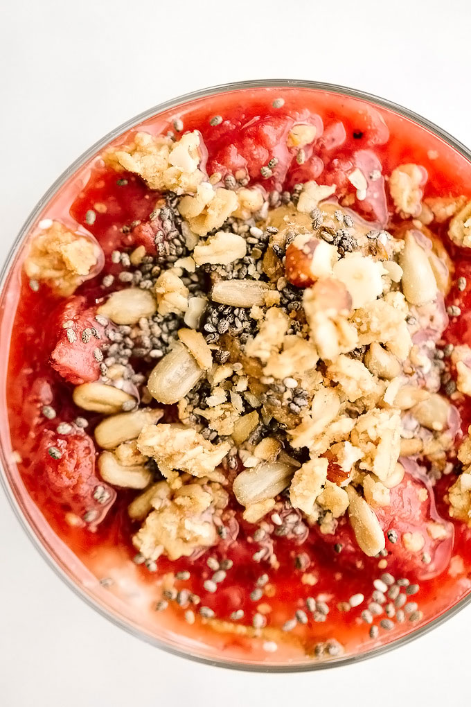 Strawberry Almond Butter Overnight Oats