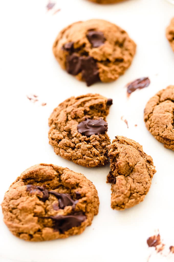 Vegan Almond Butter Chocolate Chip Cookies