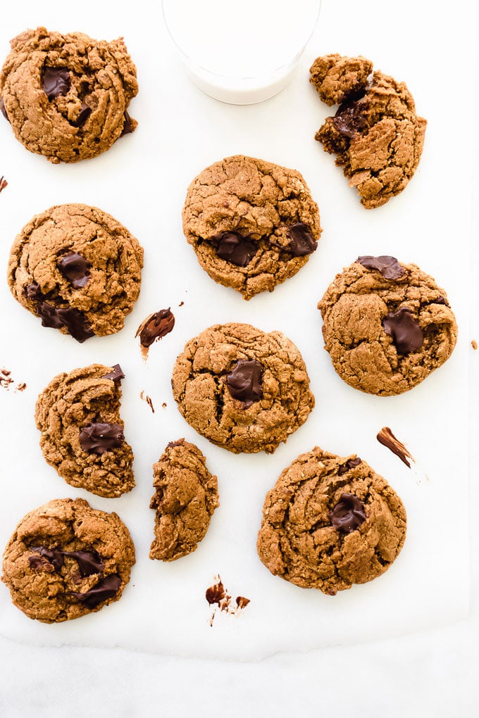 Vegan Almond Butter Chocolate Chip Cookies