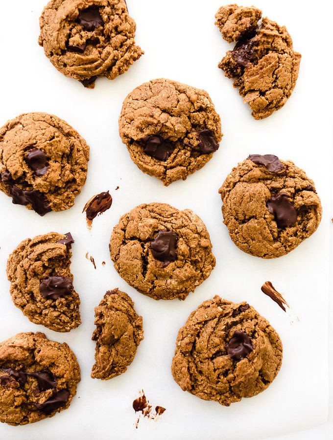 Vegan Almond Butter Chocolate Chip Cookies