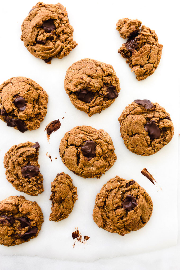 Vegan Almond Butter Chocolate Chip Cookies