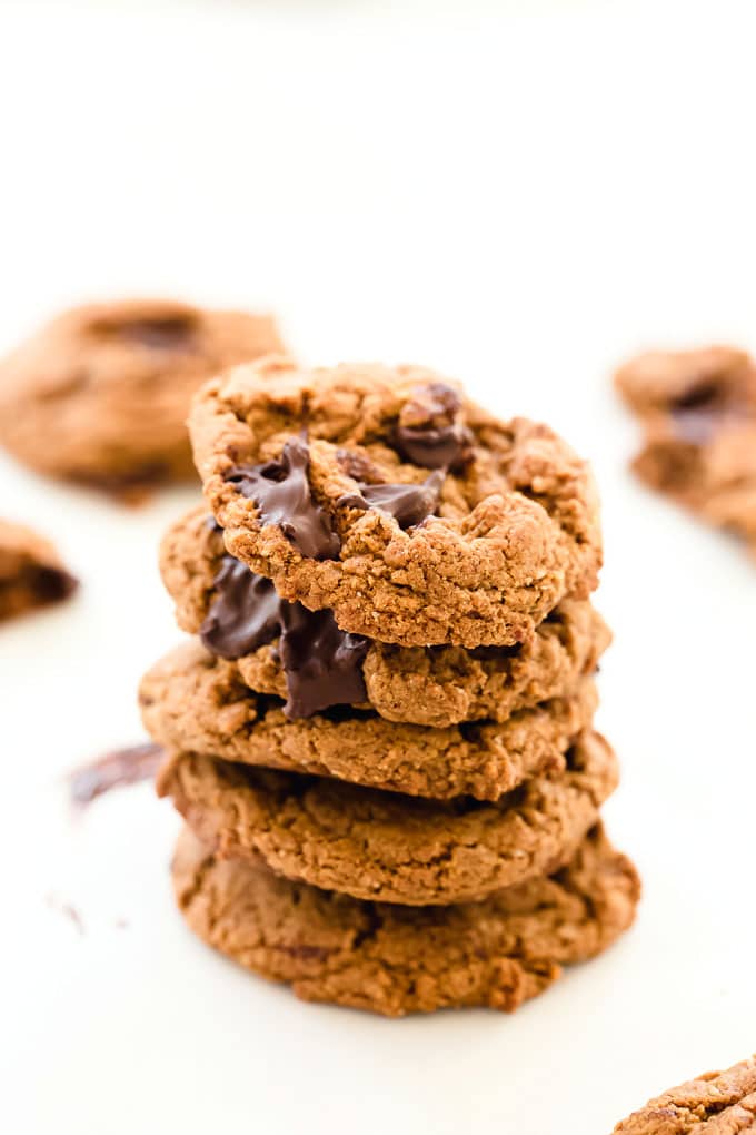 Vegan Almond Butter Chocolate Chip Cookies