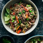 Nutty Rainbow Veggie Quinoa Crunch Salad