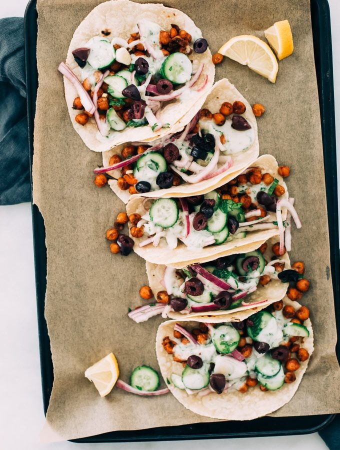 Falafel Spiced Chickpea Wraps