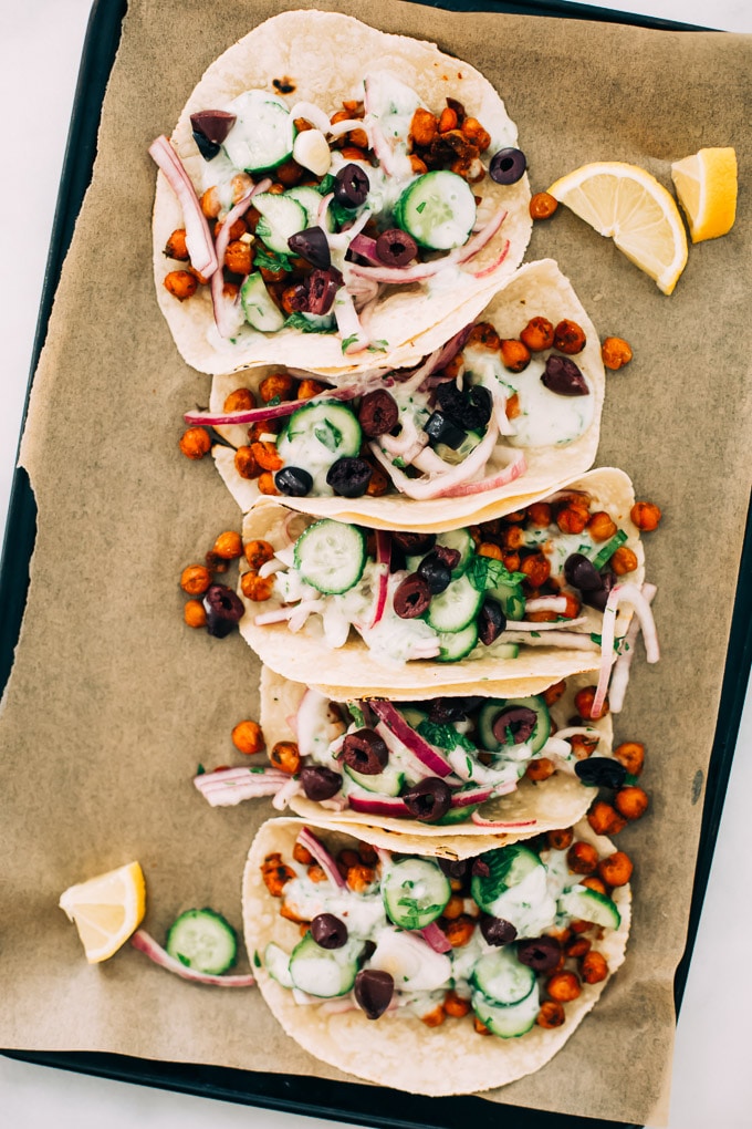 Falafel Spiced Chickpea Wraps