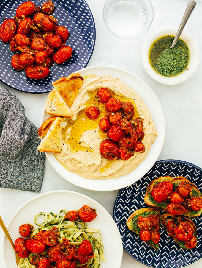 Garlic Herb Burst Tomatoes