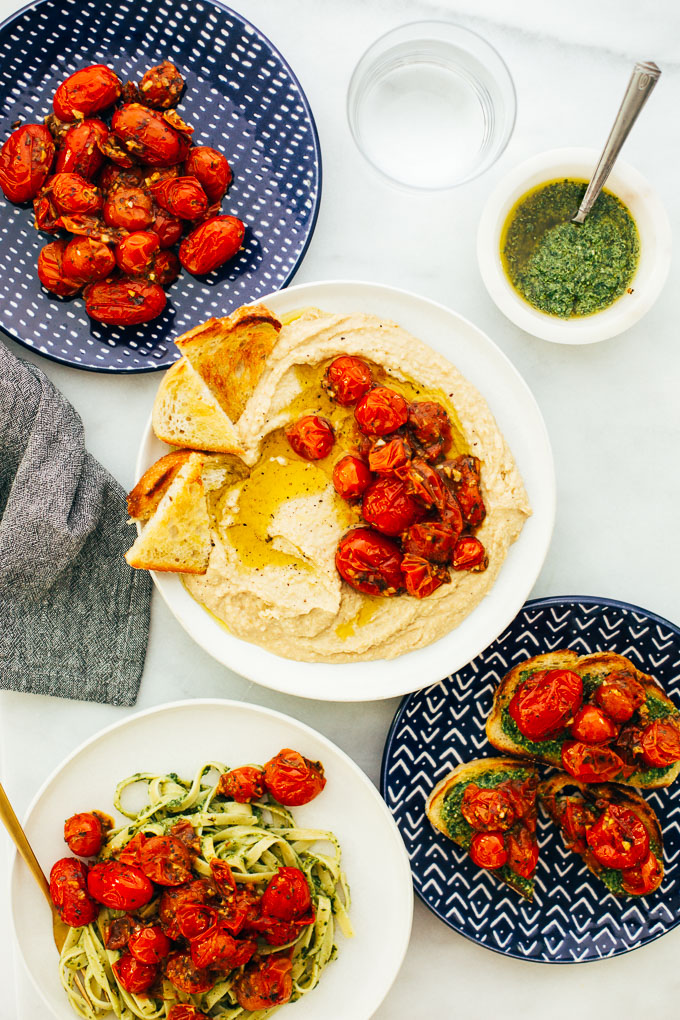 Garlic Herb Burst Tomatoes