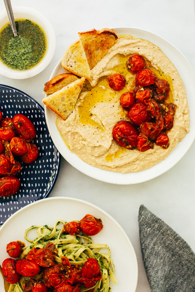 Garlic Herb Burst Tomatoes