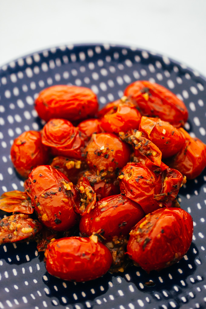 Garlic Herb Burst Tomatoes