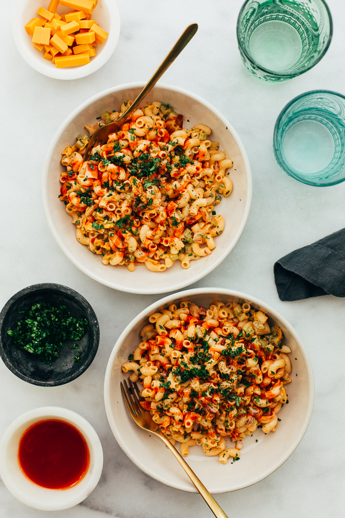 Vegan Buffalo Macaroni Salad