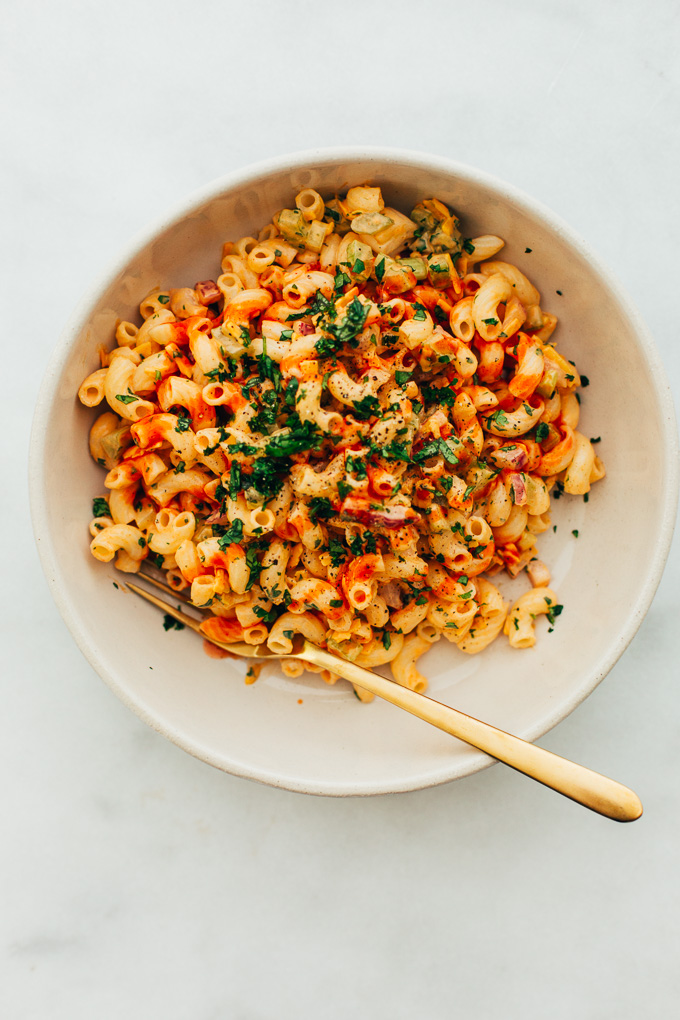 Vegan Buffalo Macaroni Salad