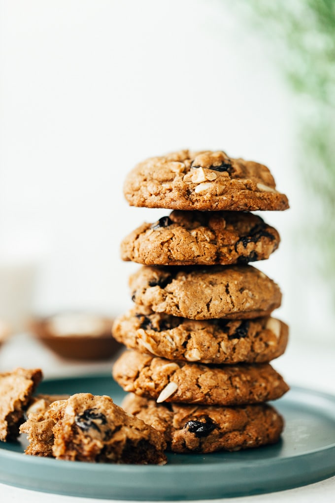 Vegan Oatmeal Cherry Almond Cookies