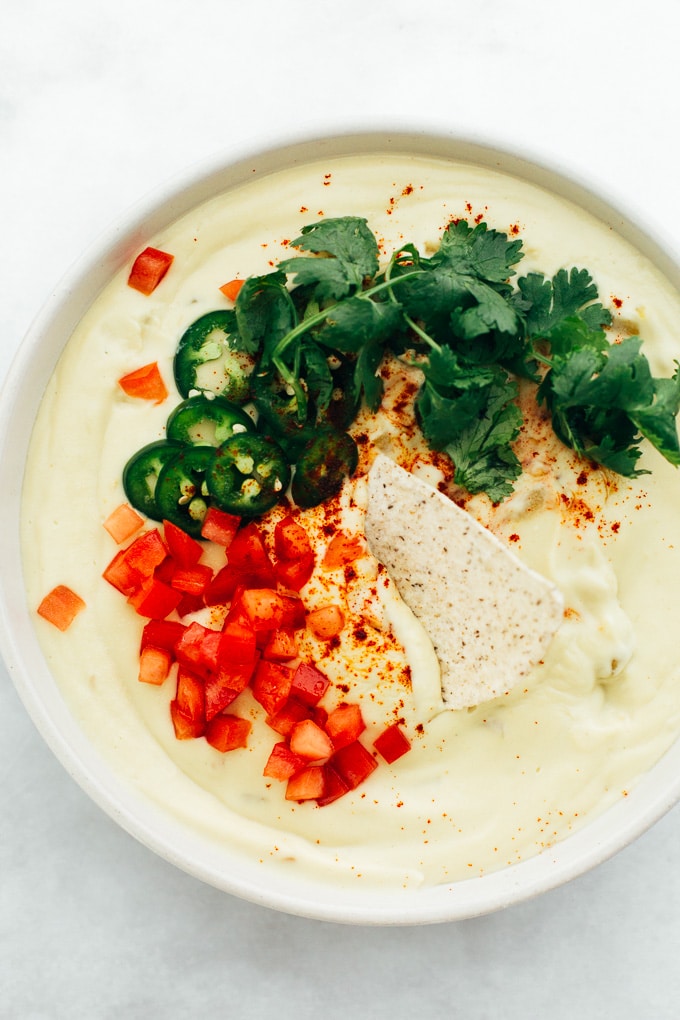 Vegan Spicy Cauliflower Cashew Cheese Dip