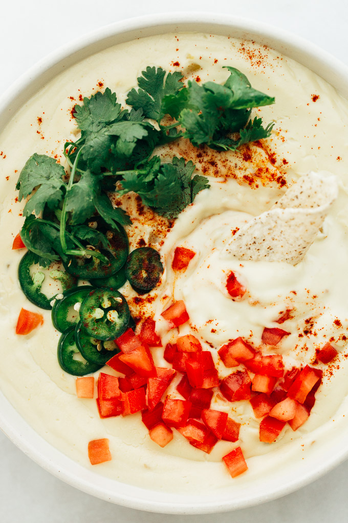 Vegan Spicy Cauliflower Cashew Cheese Dip